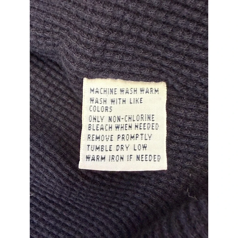 Vintage Y2K Polo Ralph Lauren Mens Navy Blue Waffle Full Zip Track Jacket Size L